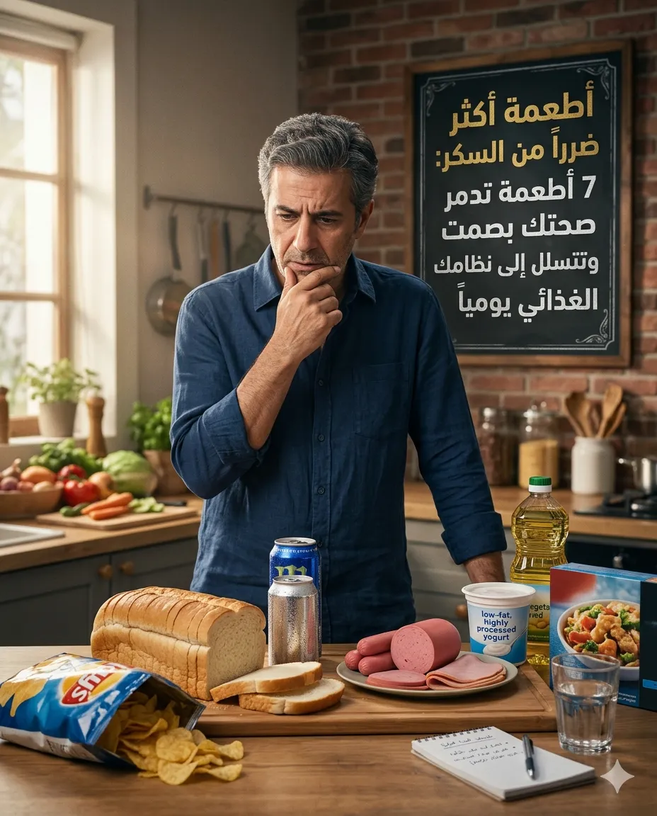   أطعمة أكثر ضرراً من السكر: 7 أطعمة تدمر صحتك بصمت وتتسلل إلى نظامك الغذائي يومياً